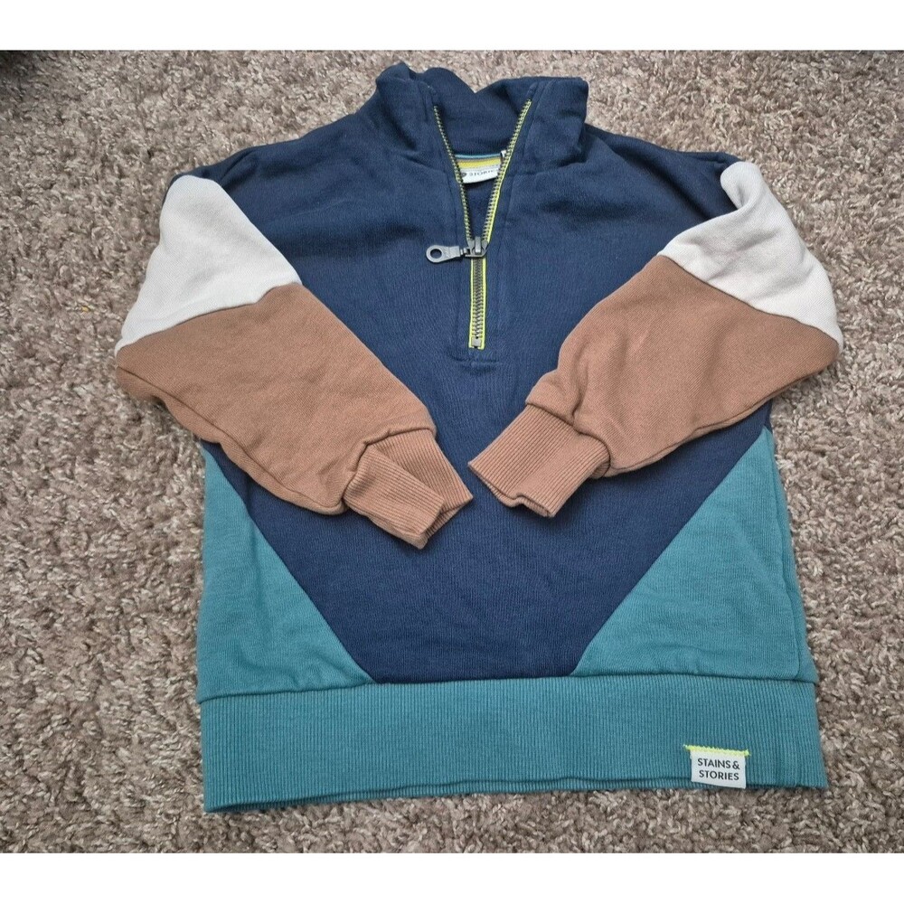 Stains & stories colorblock pull over size 98